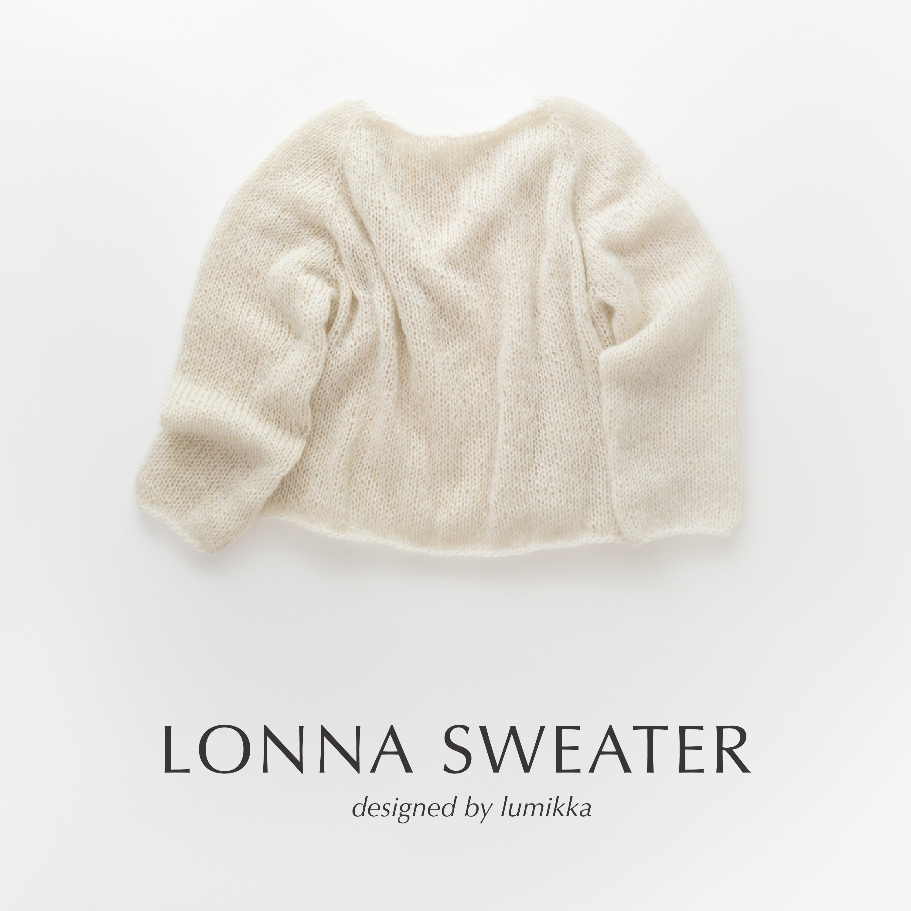 文章パターンで編む、トップダウンセーターWS