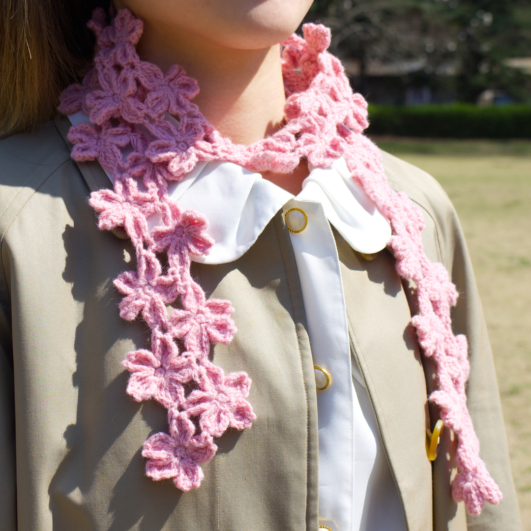 【パターン】Sakura Babushka & Scarf(サクラバブーシュカ&スカーフ)【PDF】