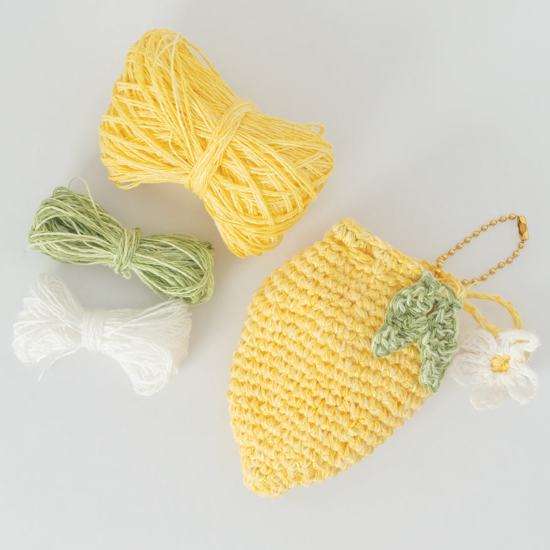 【パターン+糸】Lemon Mini Pouch Charm Kit【ミニポーチチャームキット】