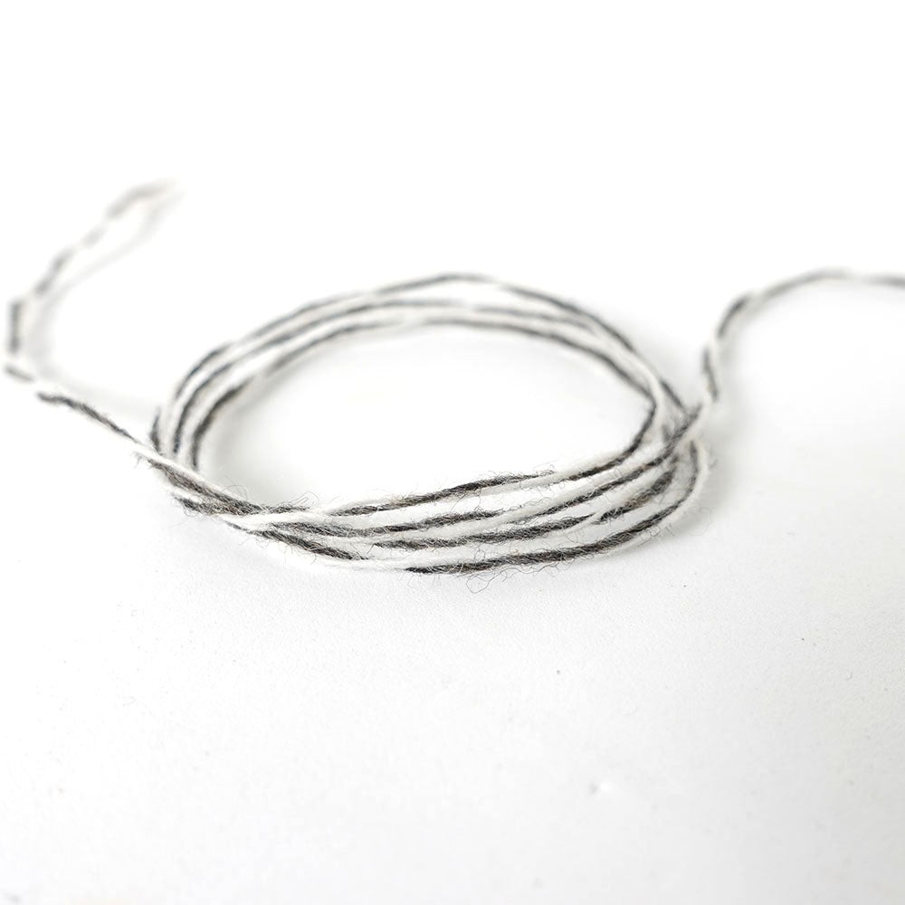 〈OUTLET〉【15】-big project- 2/15 wool cashmere italy - white×gray