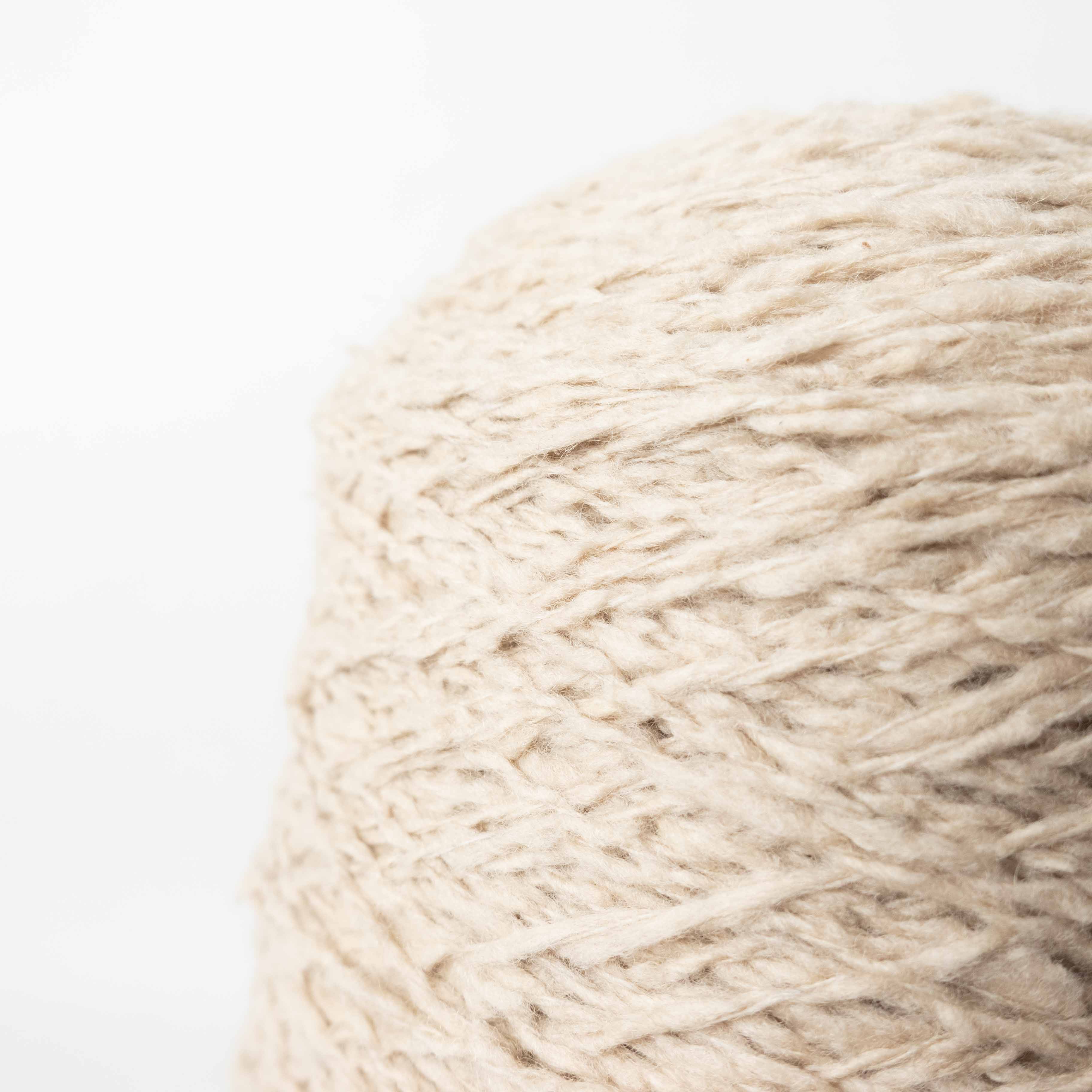 -mid project- ウール混スラブヤーン - オートミール