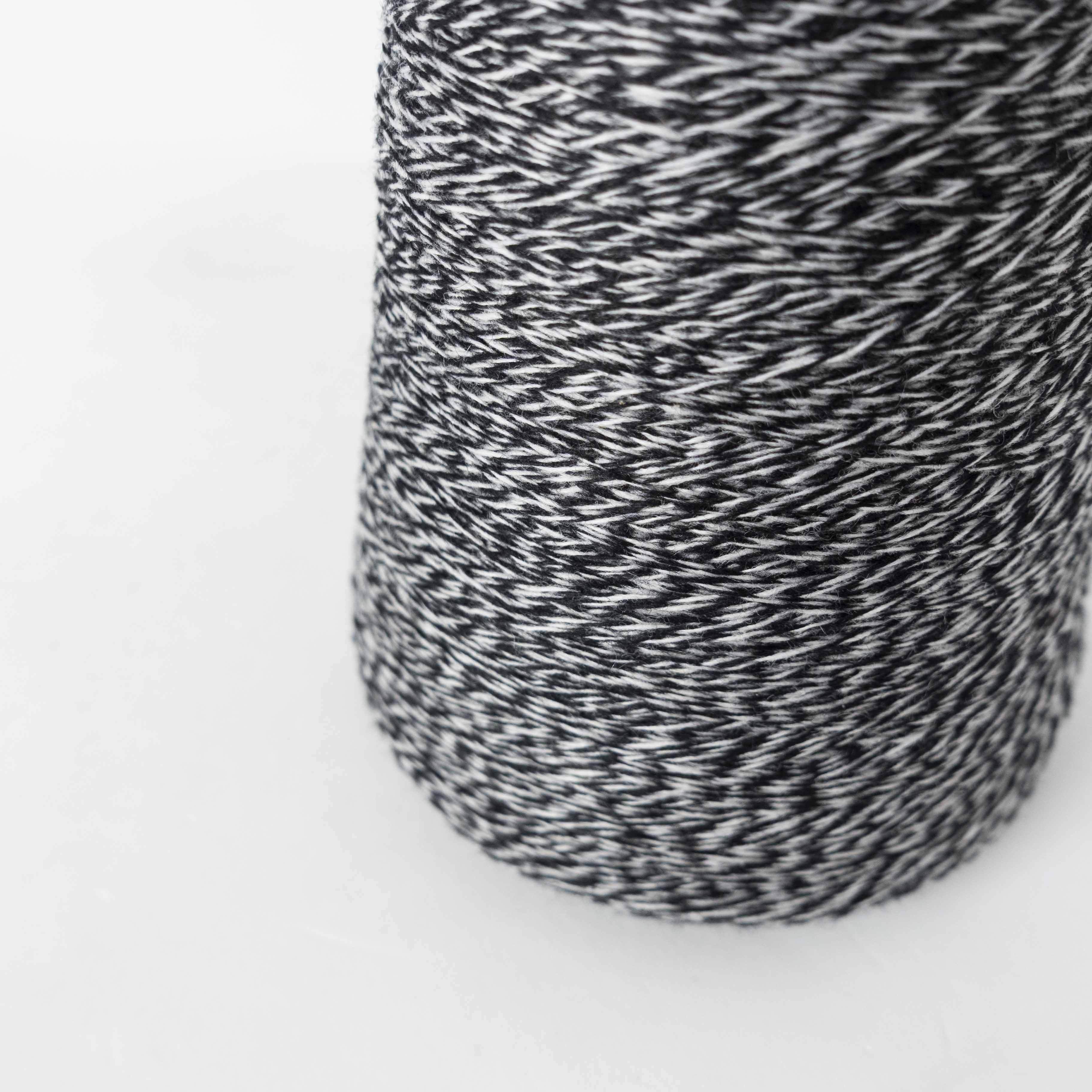 2/28 メランジカシミヤ italy - black×white