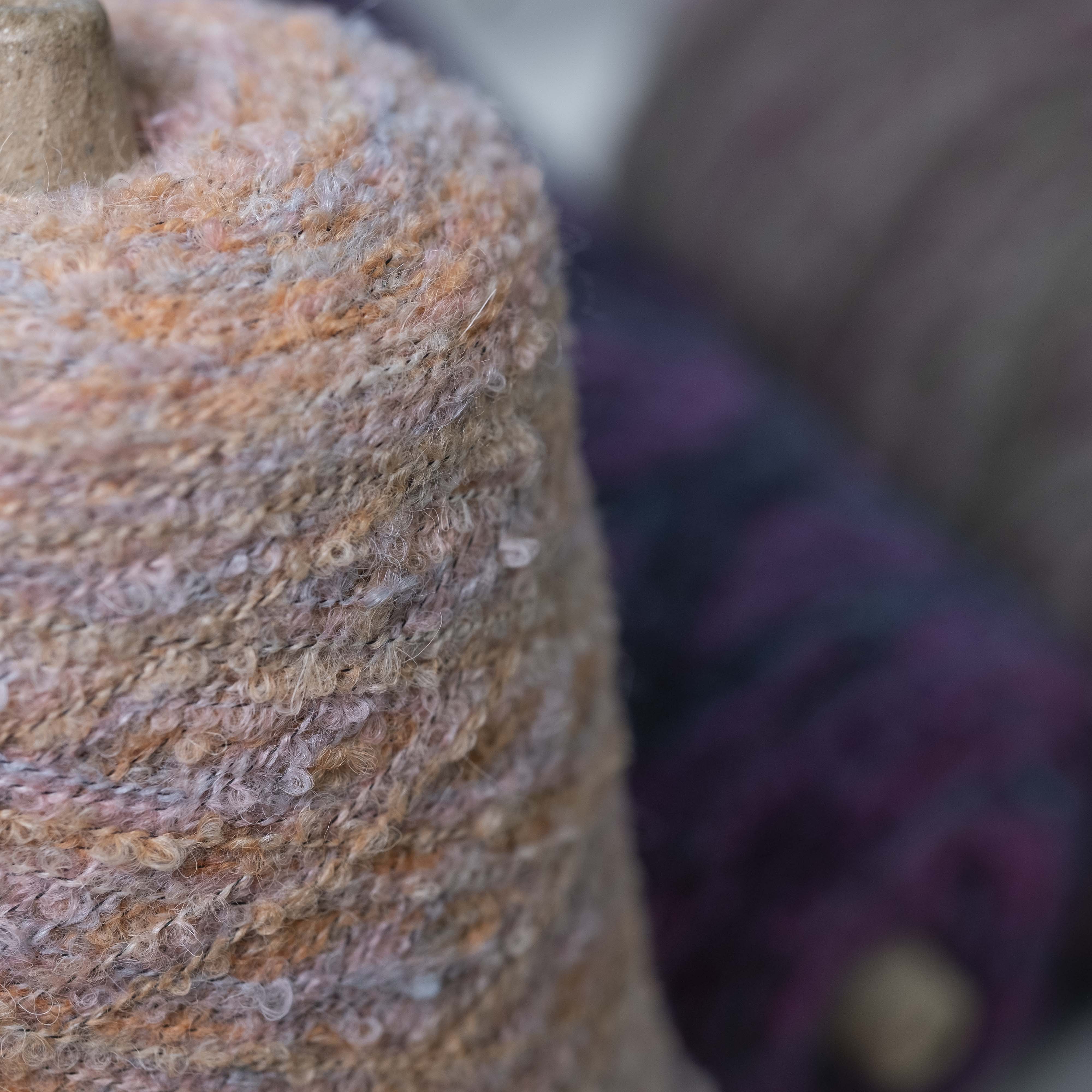 -mid project- 1/8 Airy Baby Alpaca Boucle Rainbow