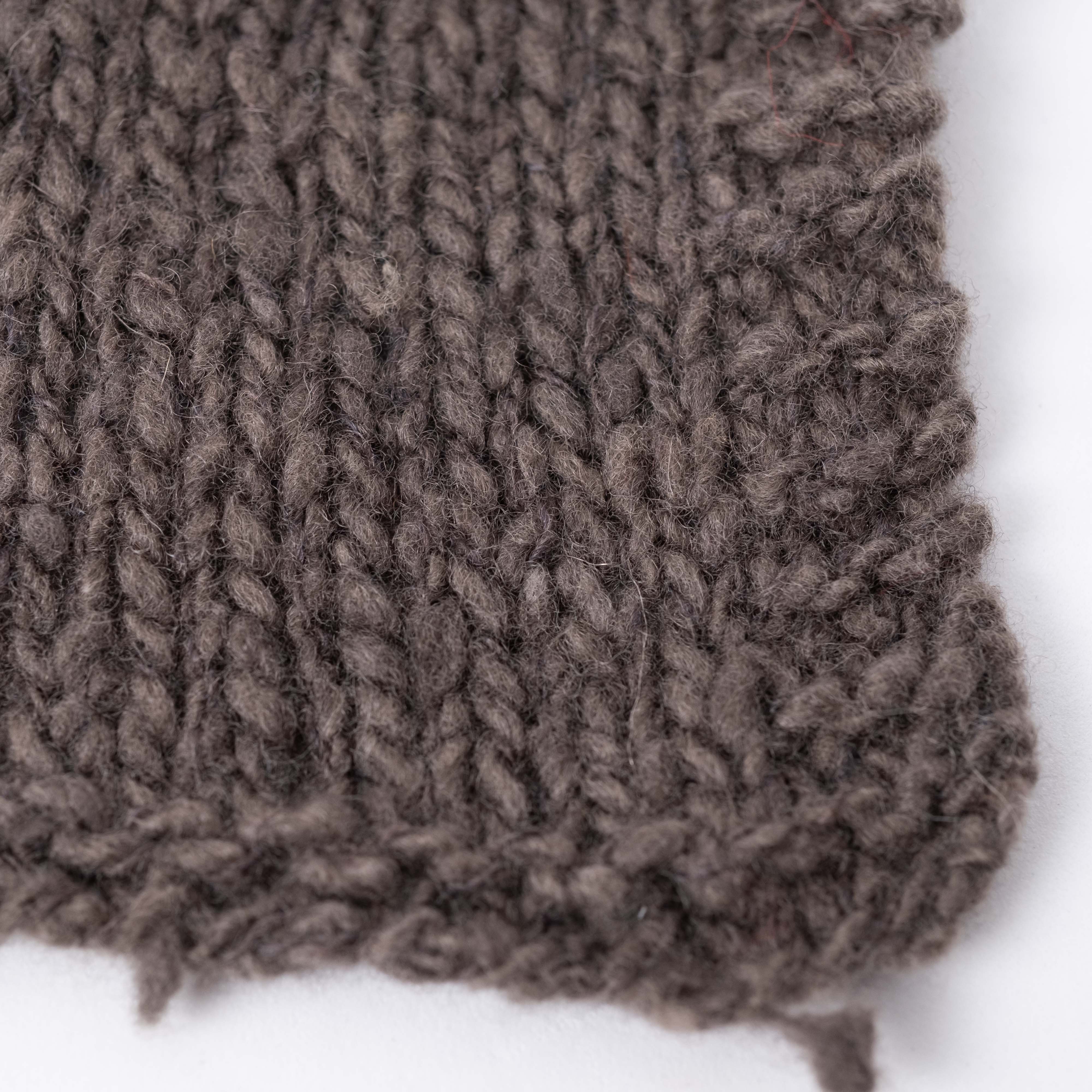 -mid project- ウール混スラブヤーン - チャコール