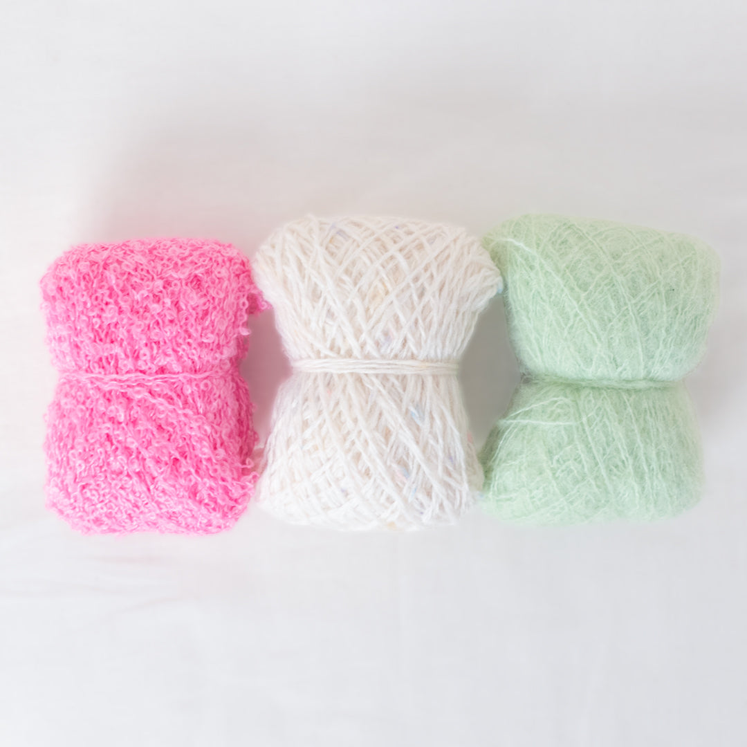 [Free Scrunchie Pattern] Peach [Set] (Let's crochet some fruit)