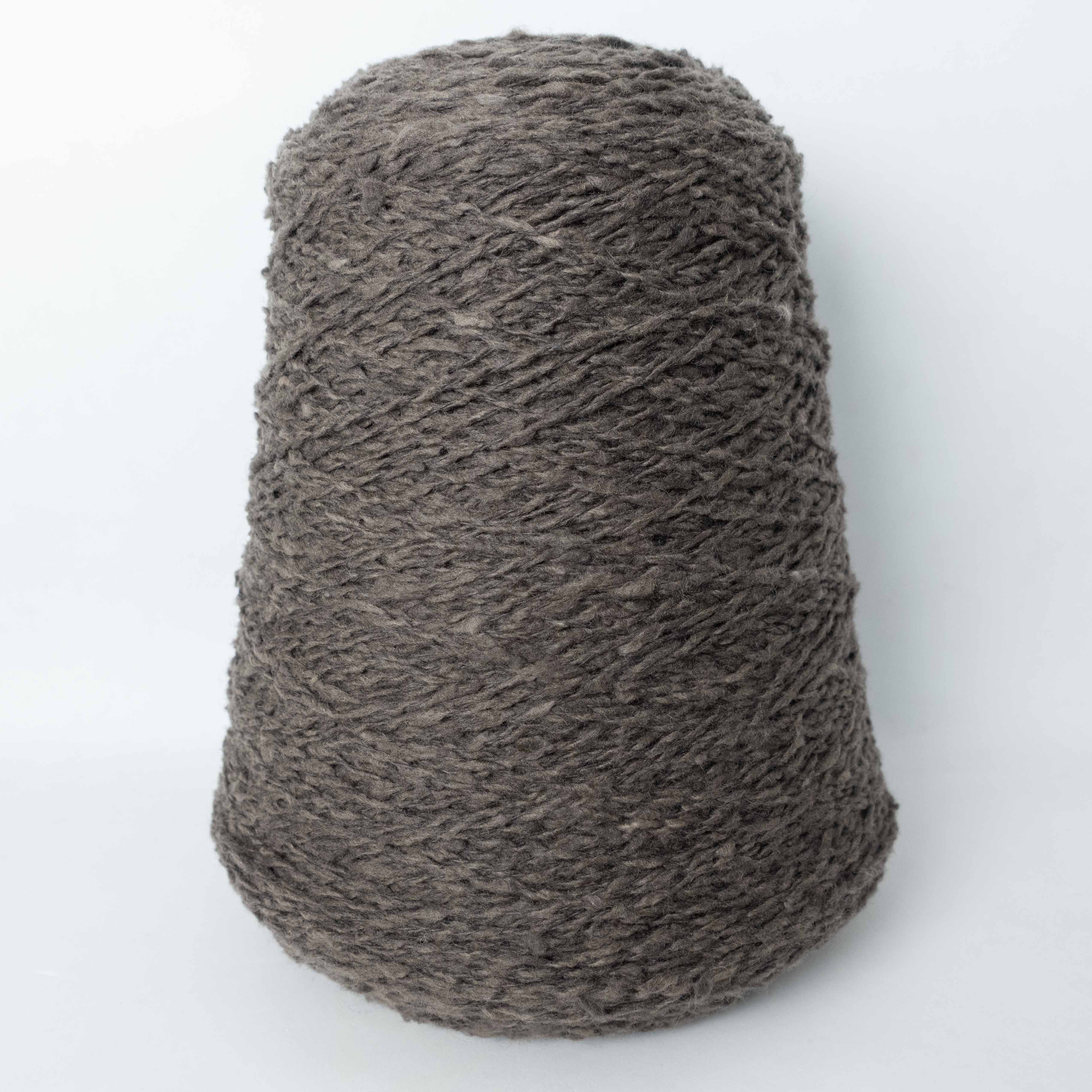 -mid project- ウール混スラブヤーン - チャコール