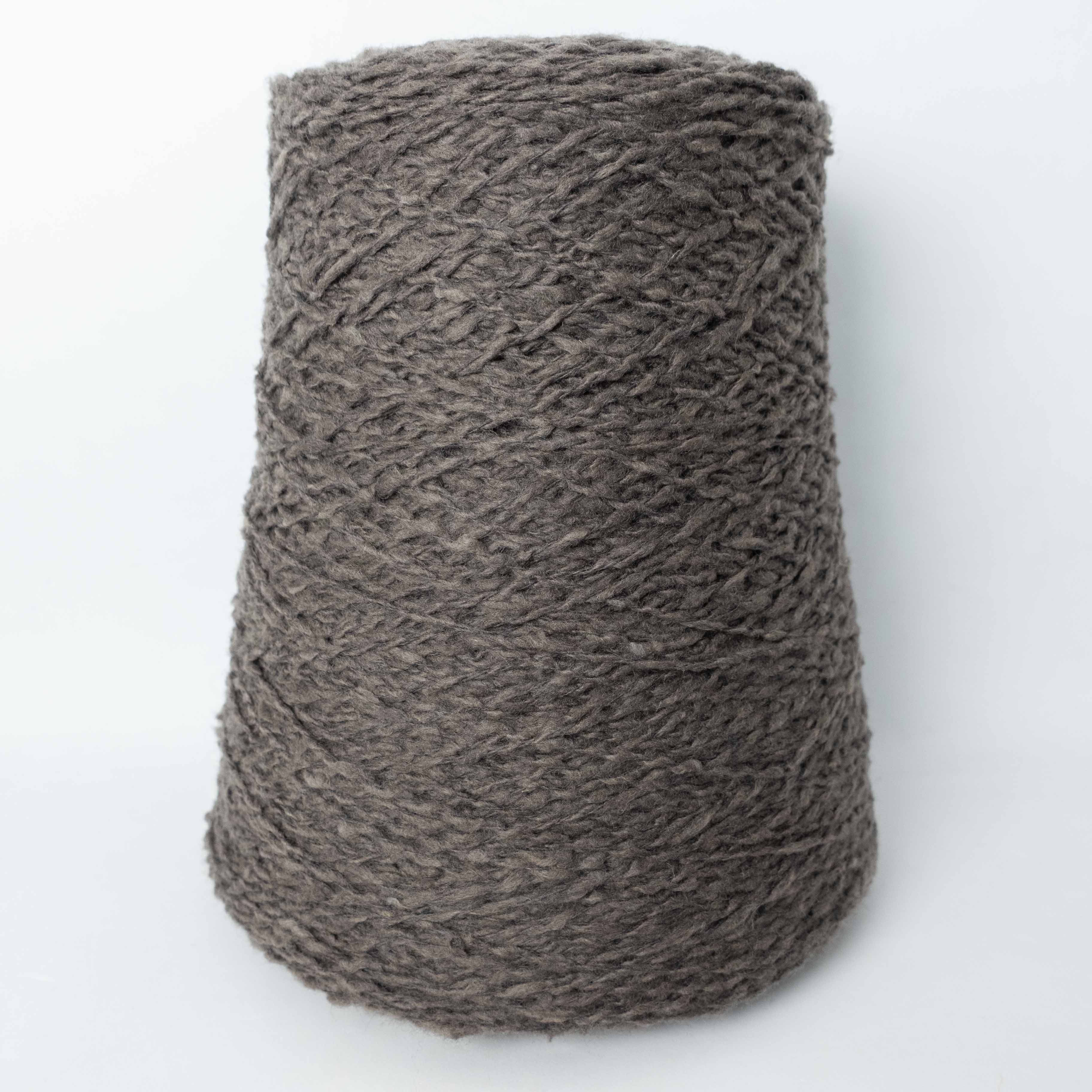 -mid project- ウール混スラブヤーン - チャコール