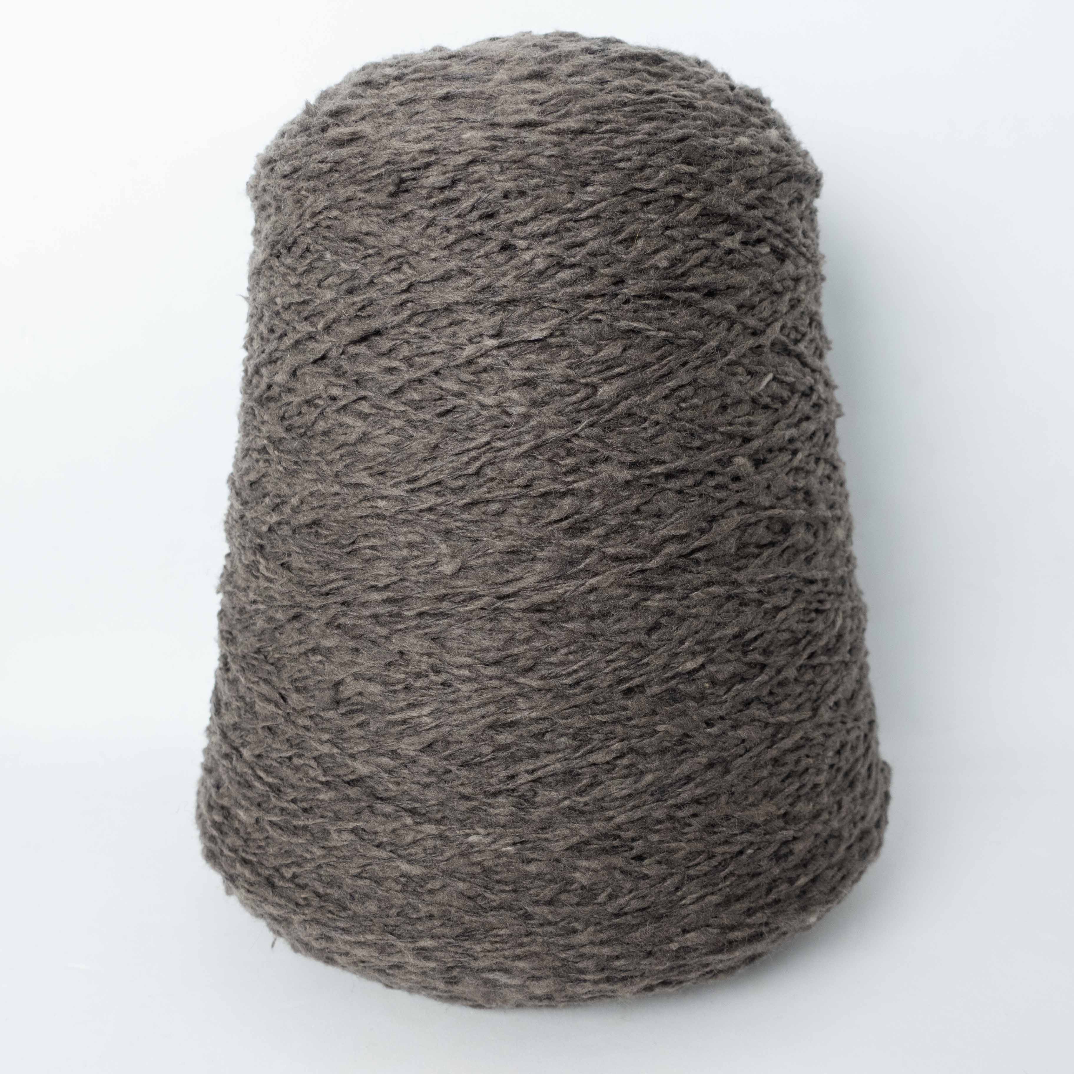 -mid project- ウール混スラブヤーン - チャコール