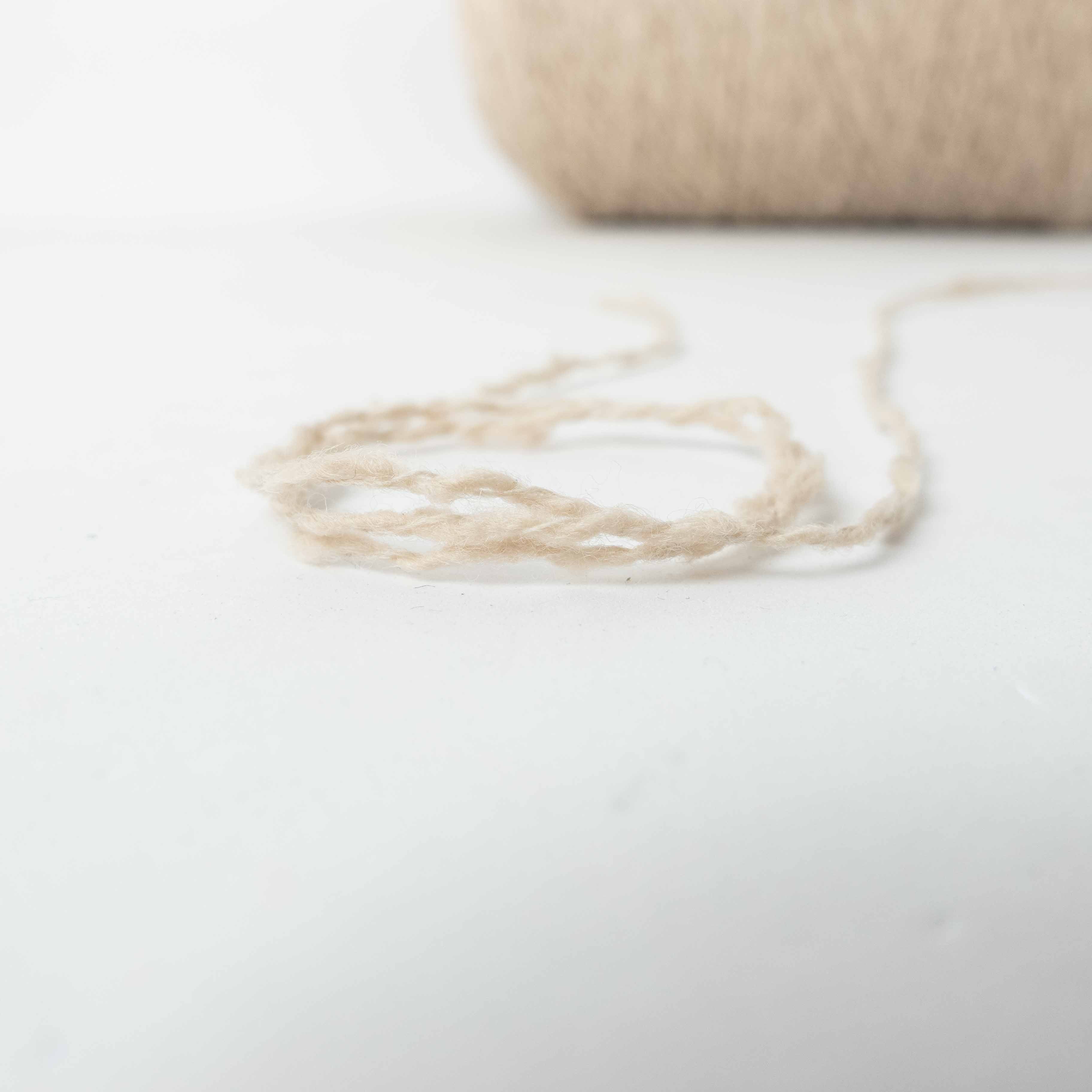 -mid project- ウール混スラブヤーン - オートミール