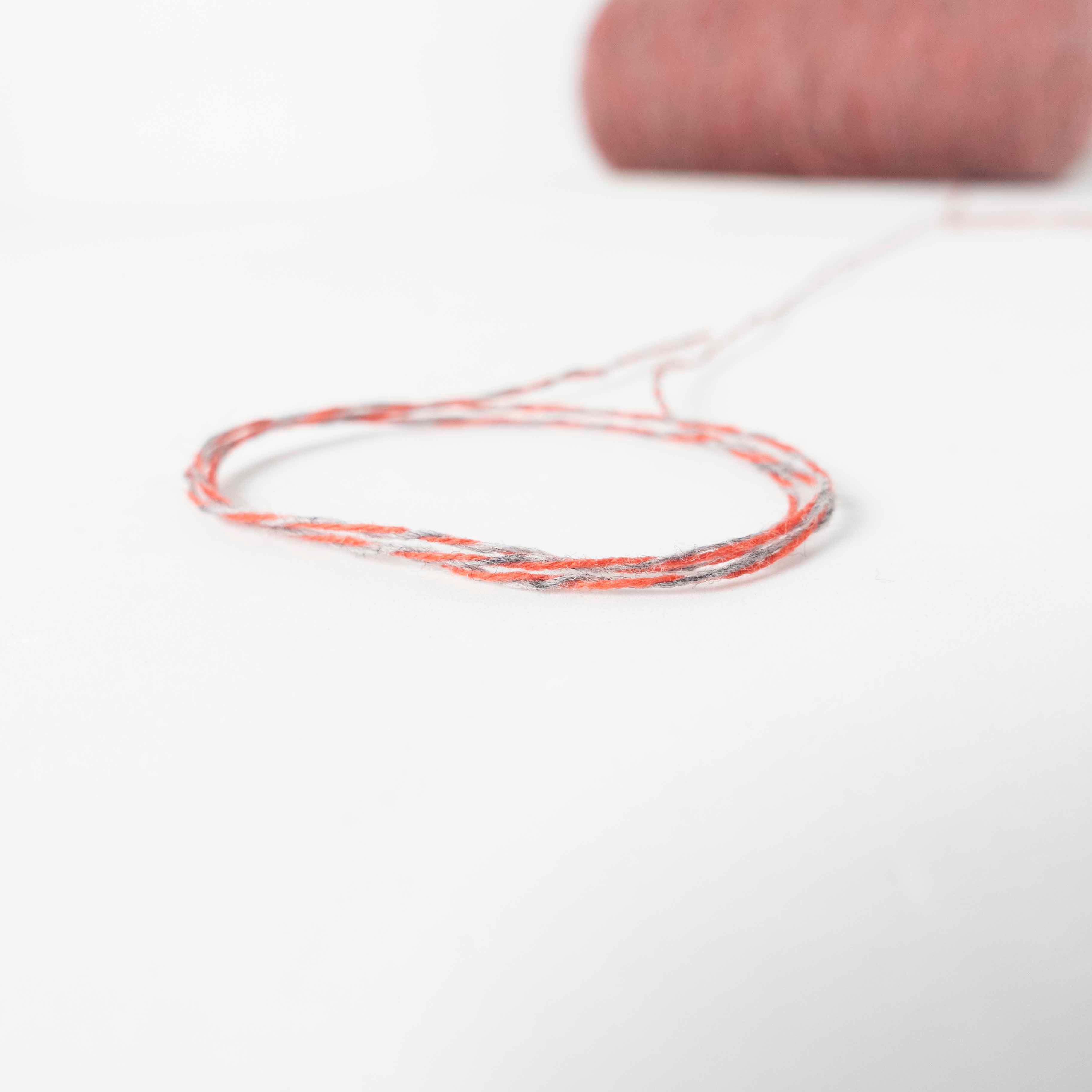 2/20 カシミヤ ‐ red×gray