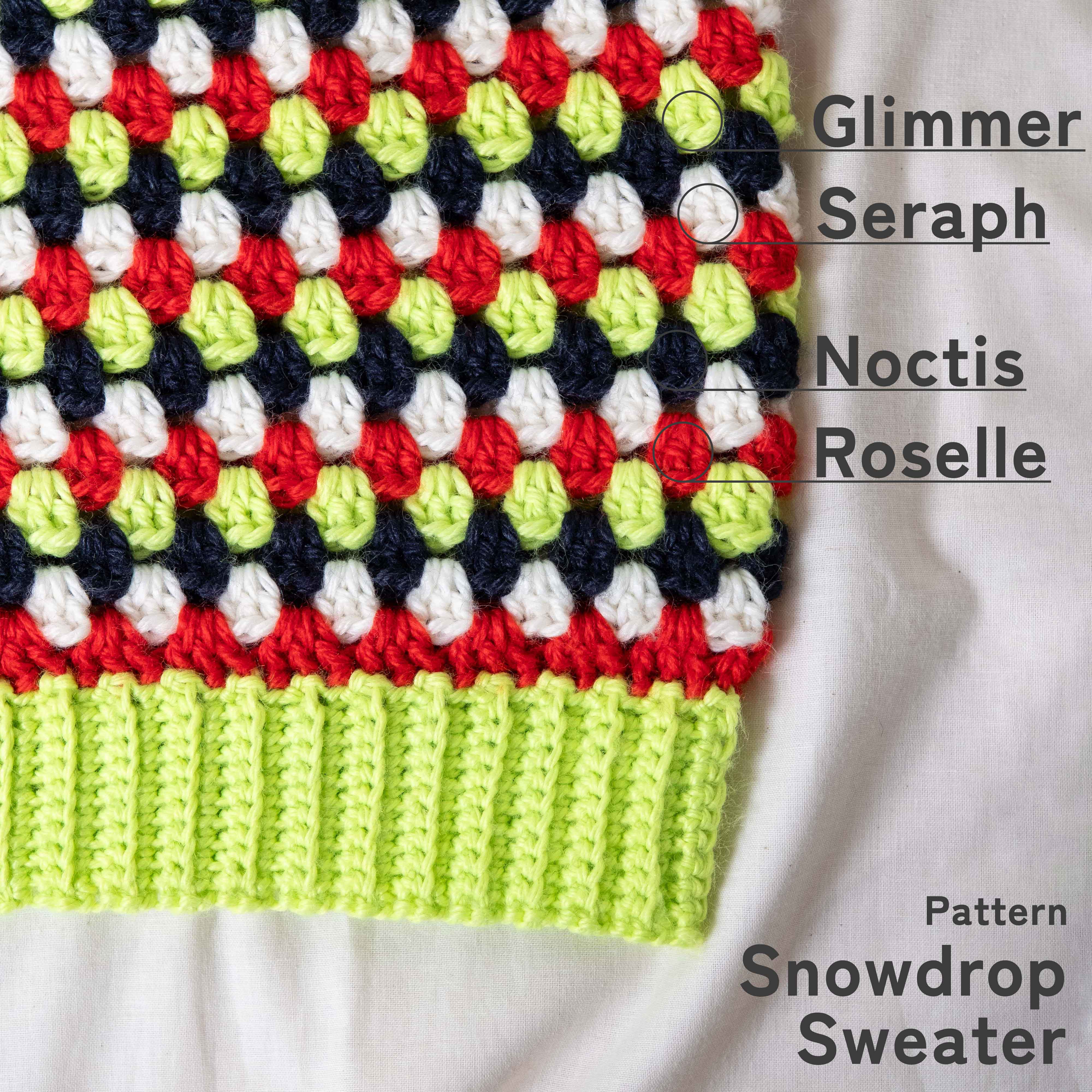 【パターン】Snowdrop Sweater designed by 気分屋にっしぃ（スノードロップセーター） 【PDF】【解説動画付き】