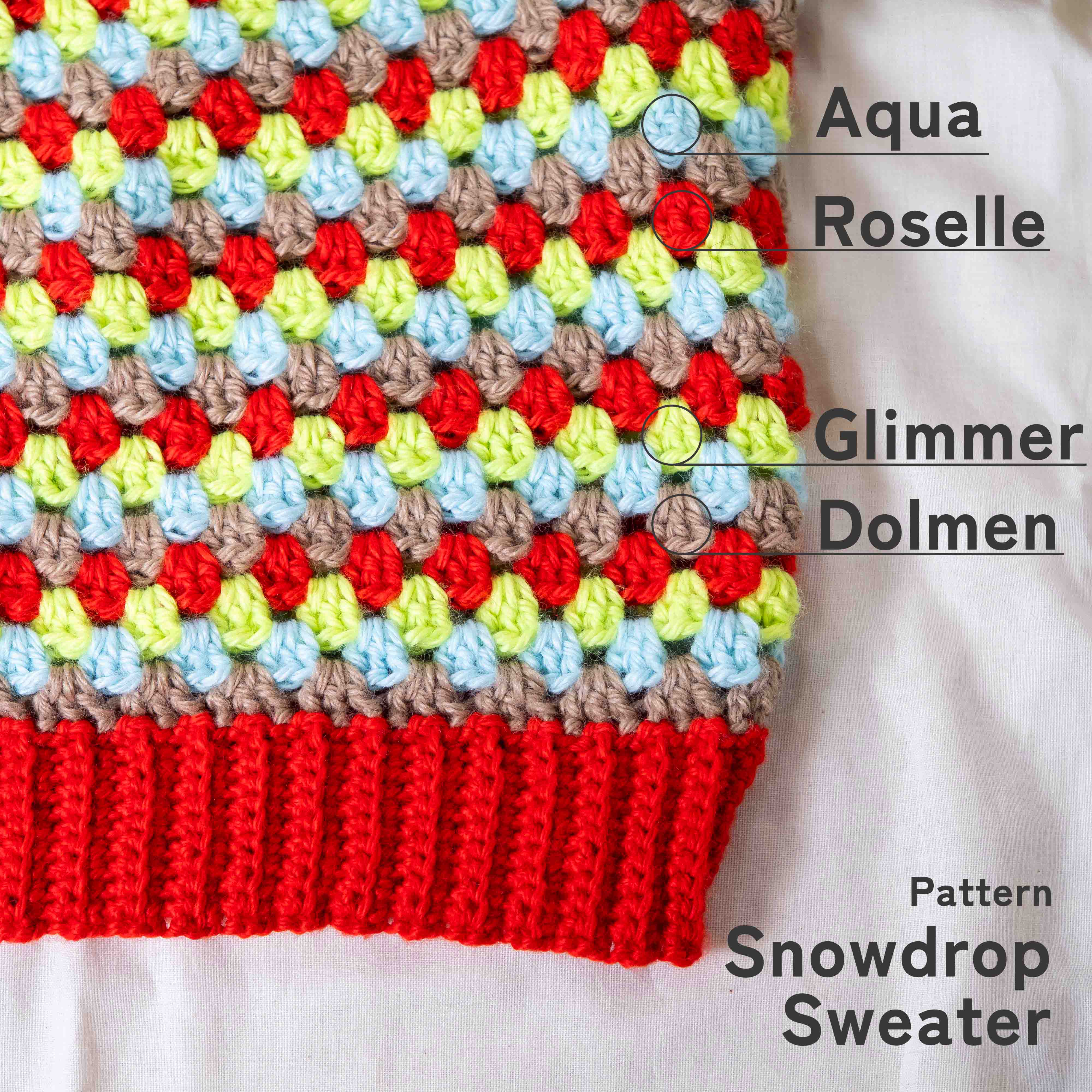 【パターン】Snowdrop Sweater designed by 気分屋にっしぃ（スノードロップセーター） 【PDF】【解説動画付き】