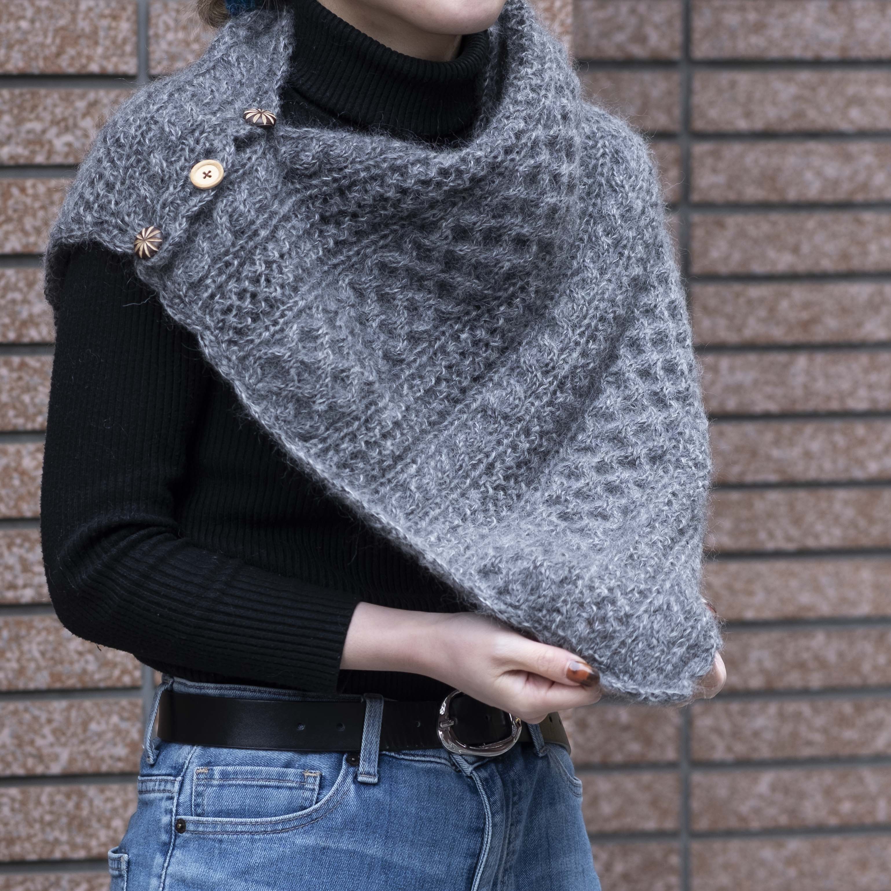 [Pattern] Fluffy 3-way shawl designed by Miho Ogura [PDF]