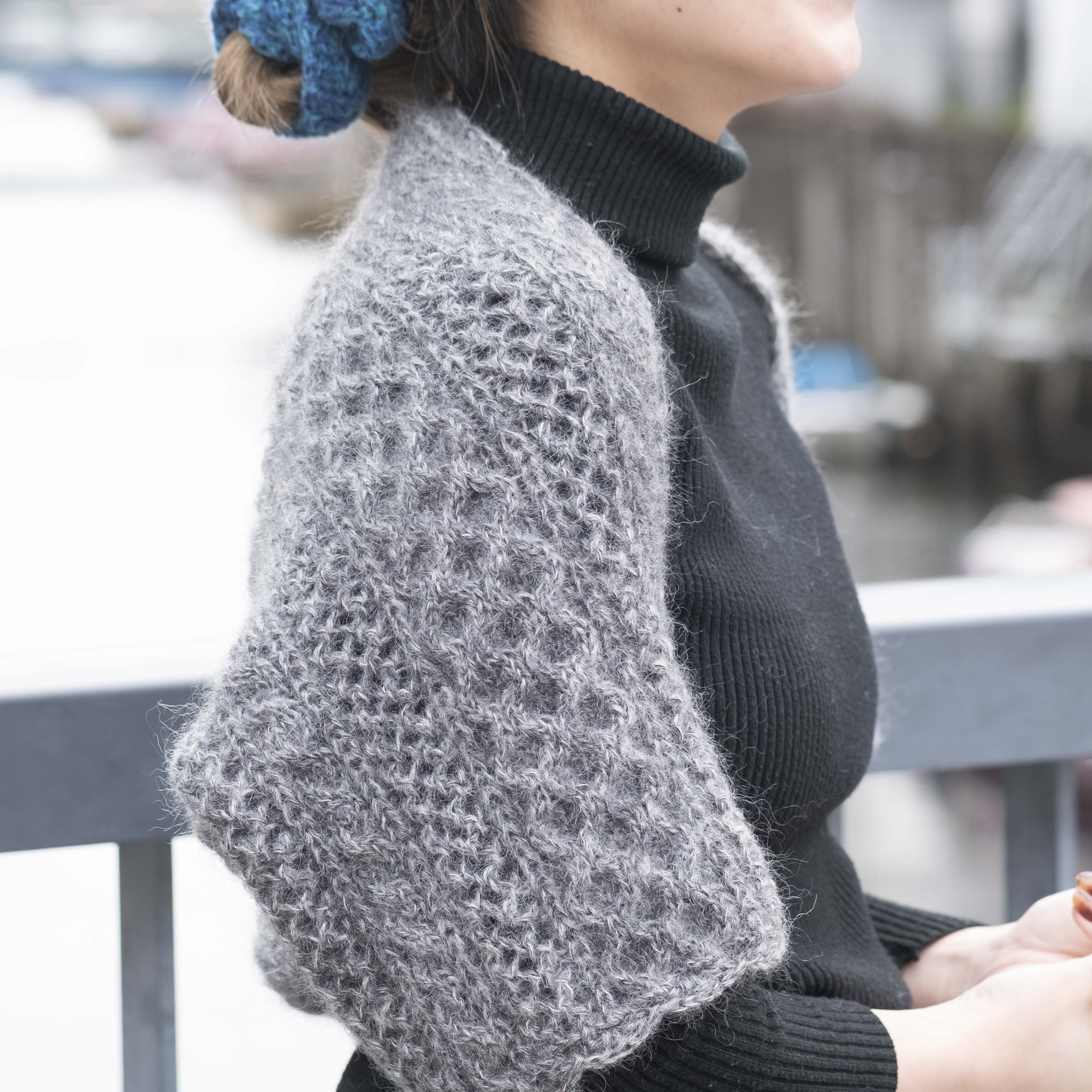[Pattern] Fluffy 3-way shawl designed by Miho Ogura [PDF]