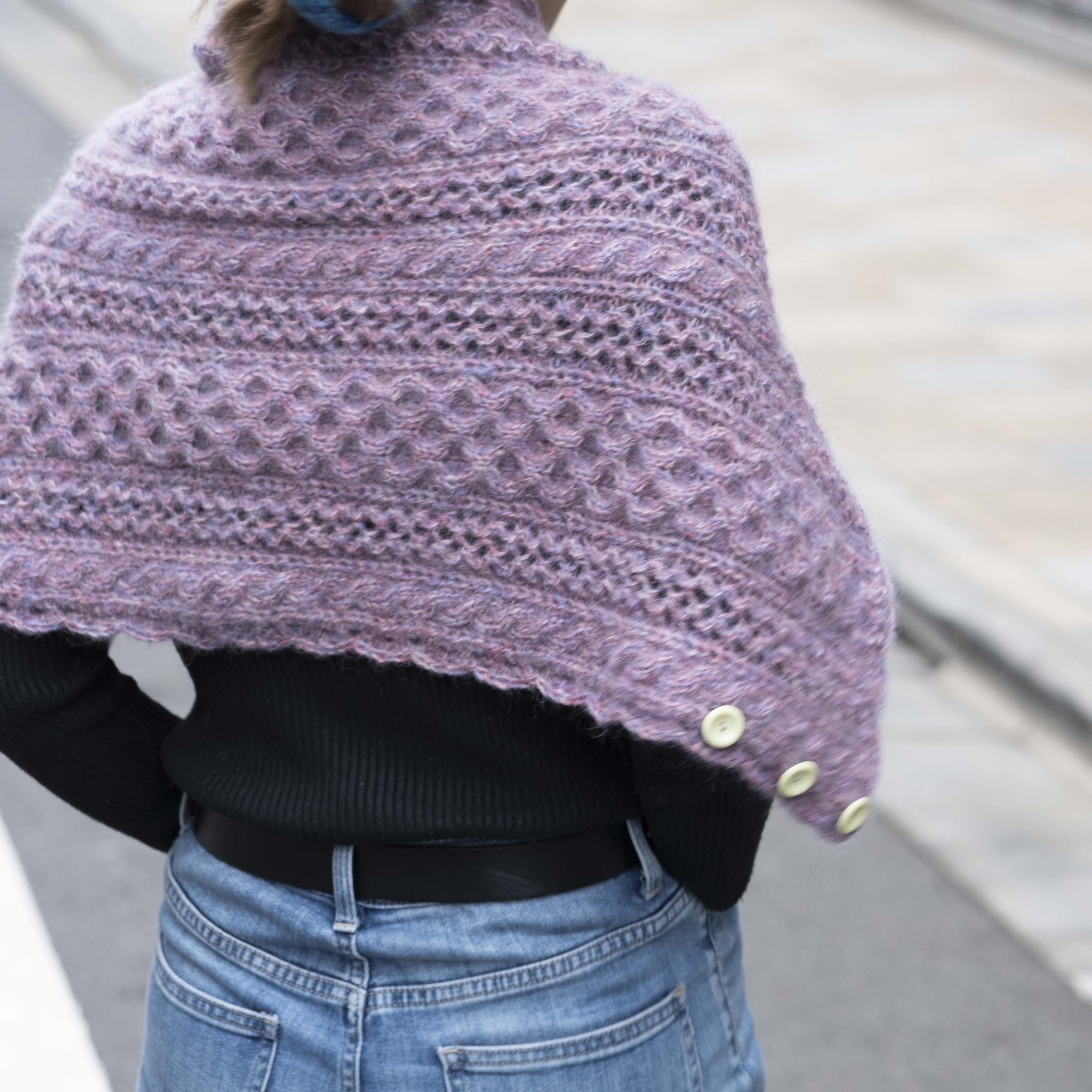 [Pattern] Fluffy 3-way shawl designed by Miho Ogura [PDF]