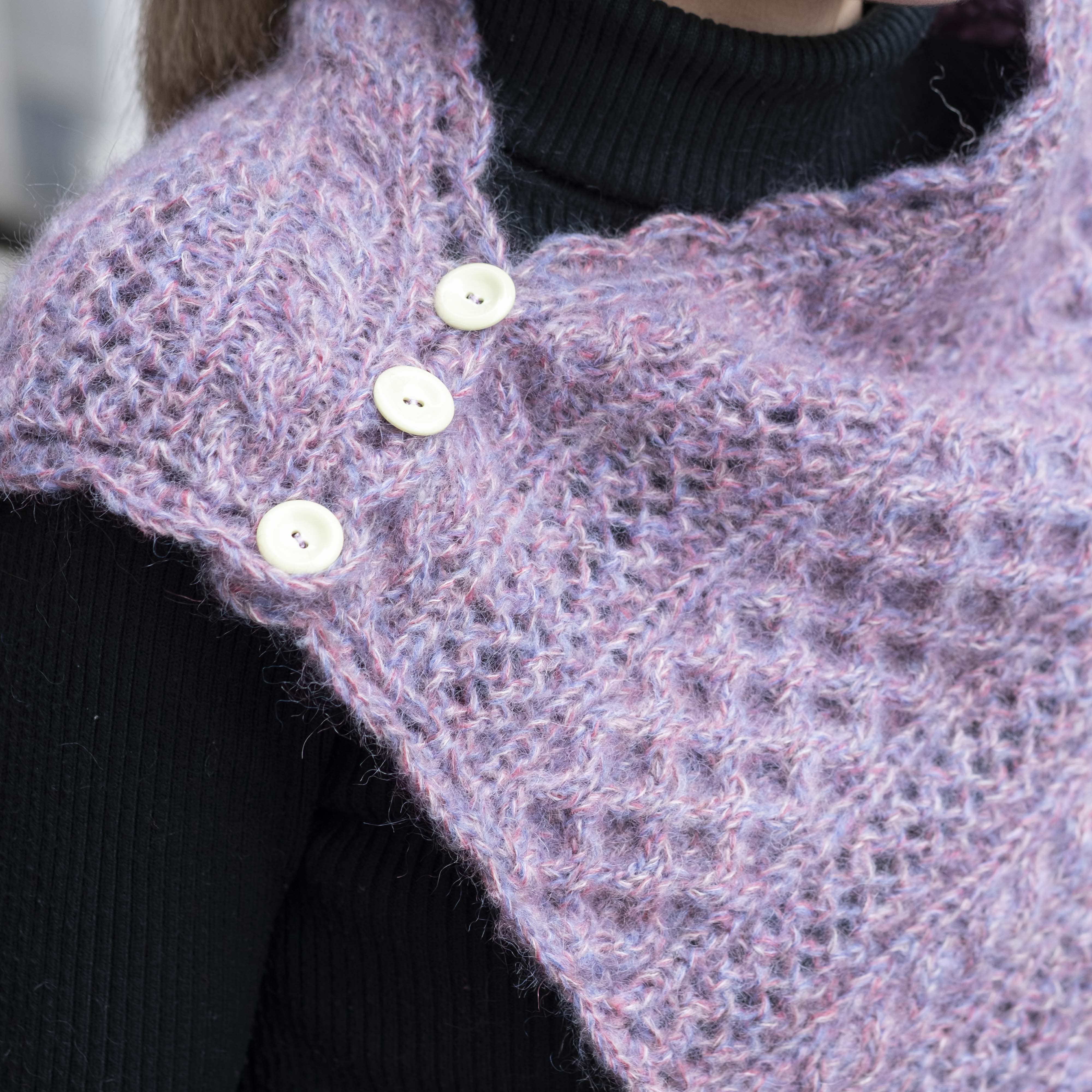 [Pattern] Fluffy 3-way shawl designed by Miho Ogura [PDF]
