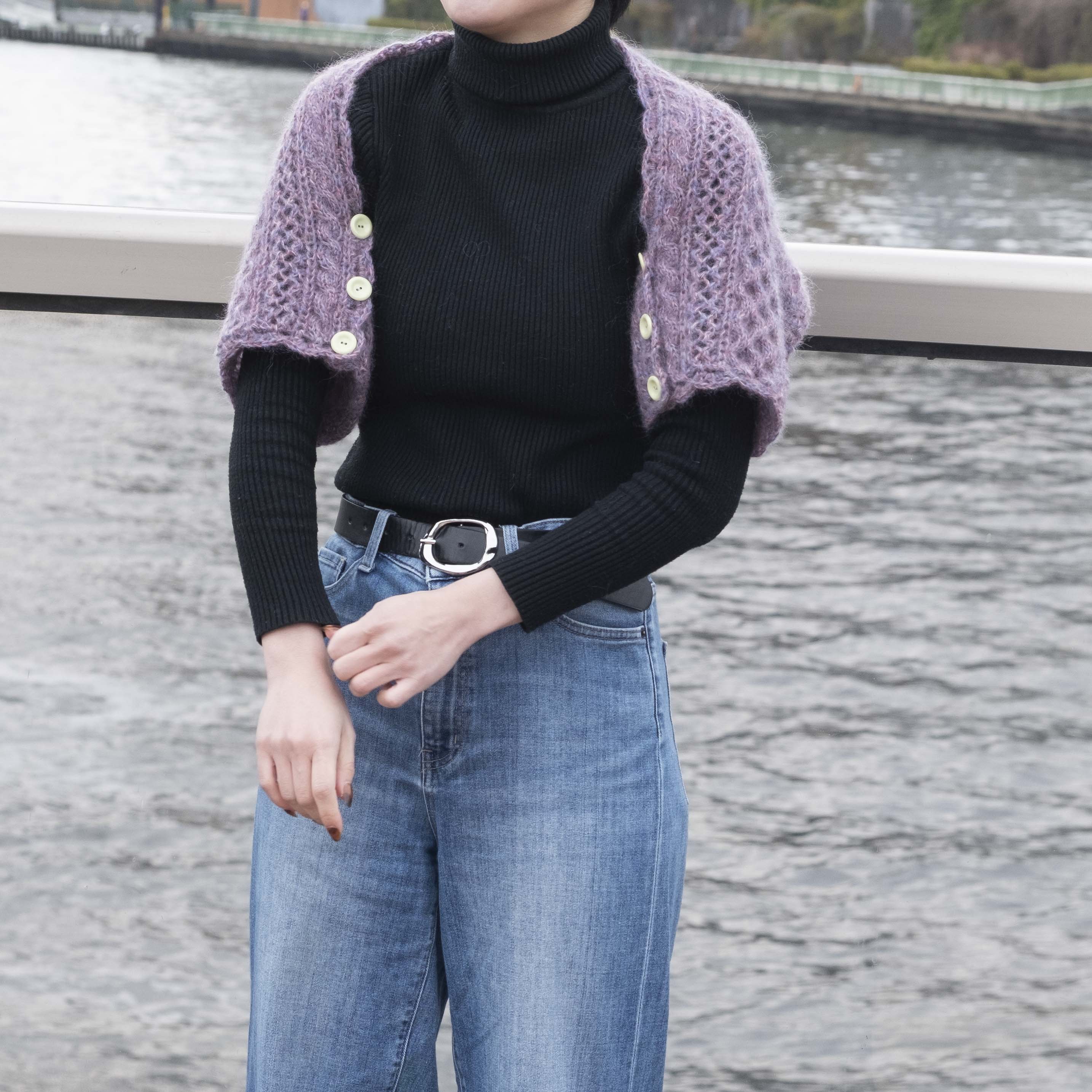 [Pattern] Fluffy 3-way shawl designed by Miho Ogura [PDF]