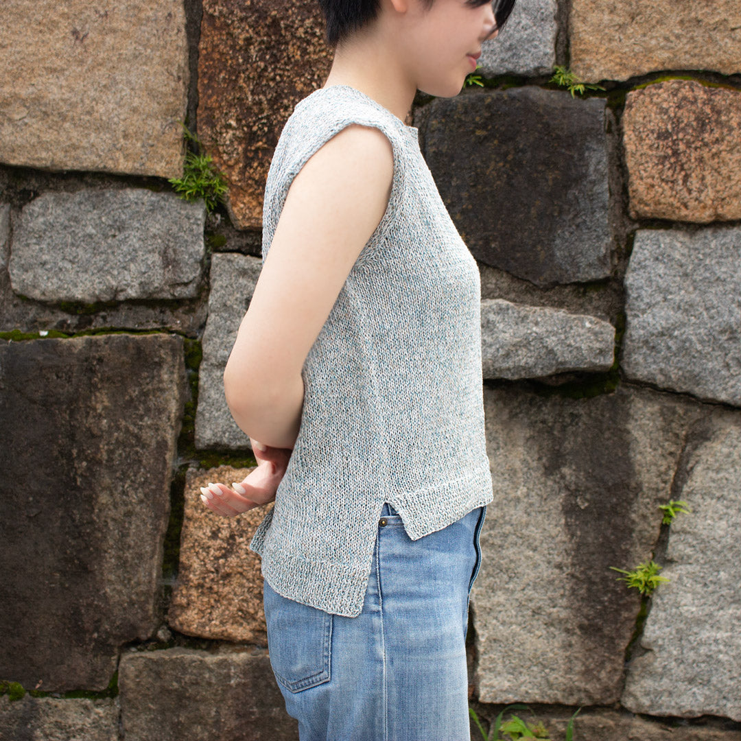 【パターン】Gardenia Sleeveless Knit designed by 気分屋にっしぃ（ガーデニア・スリーブレスニット）【PDF】【解説動画付き】