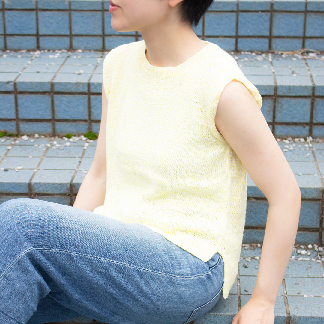 BANANA CLOTHで編む、Gardenia Sleeveless Knit セット（スリーブレスニット）